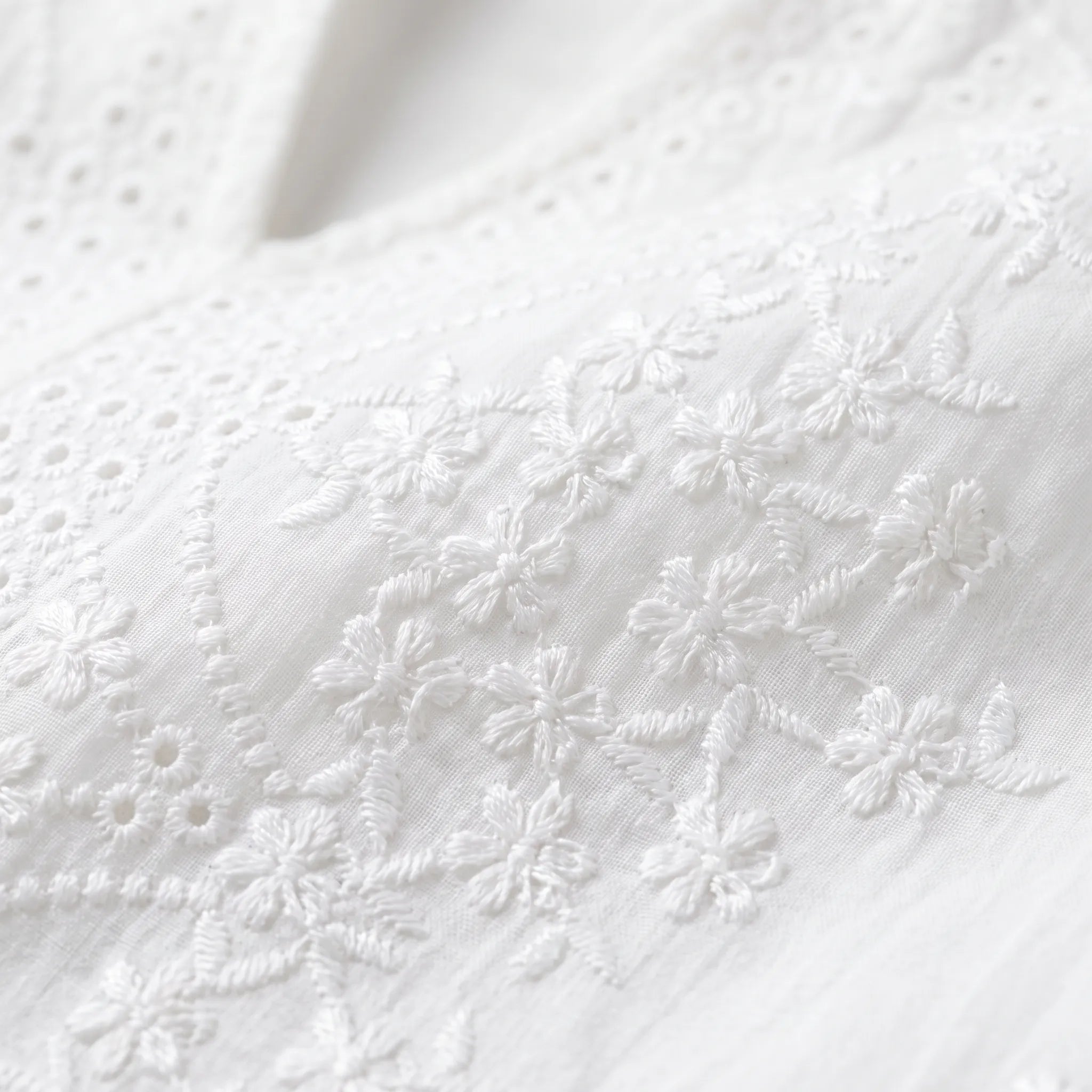 Breezette - V-Neck Floral Embroidered Blouse