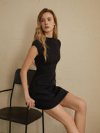 Briar - Women's Chic Mini Dress with Cap Sleeves