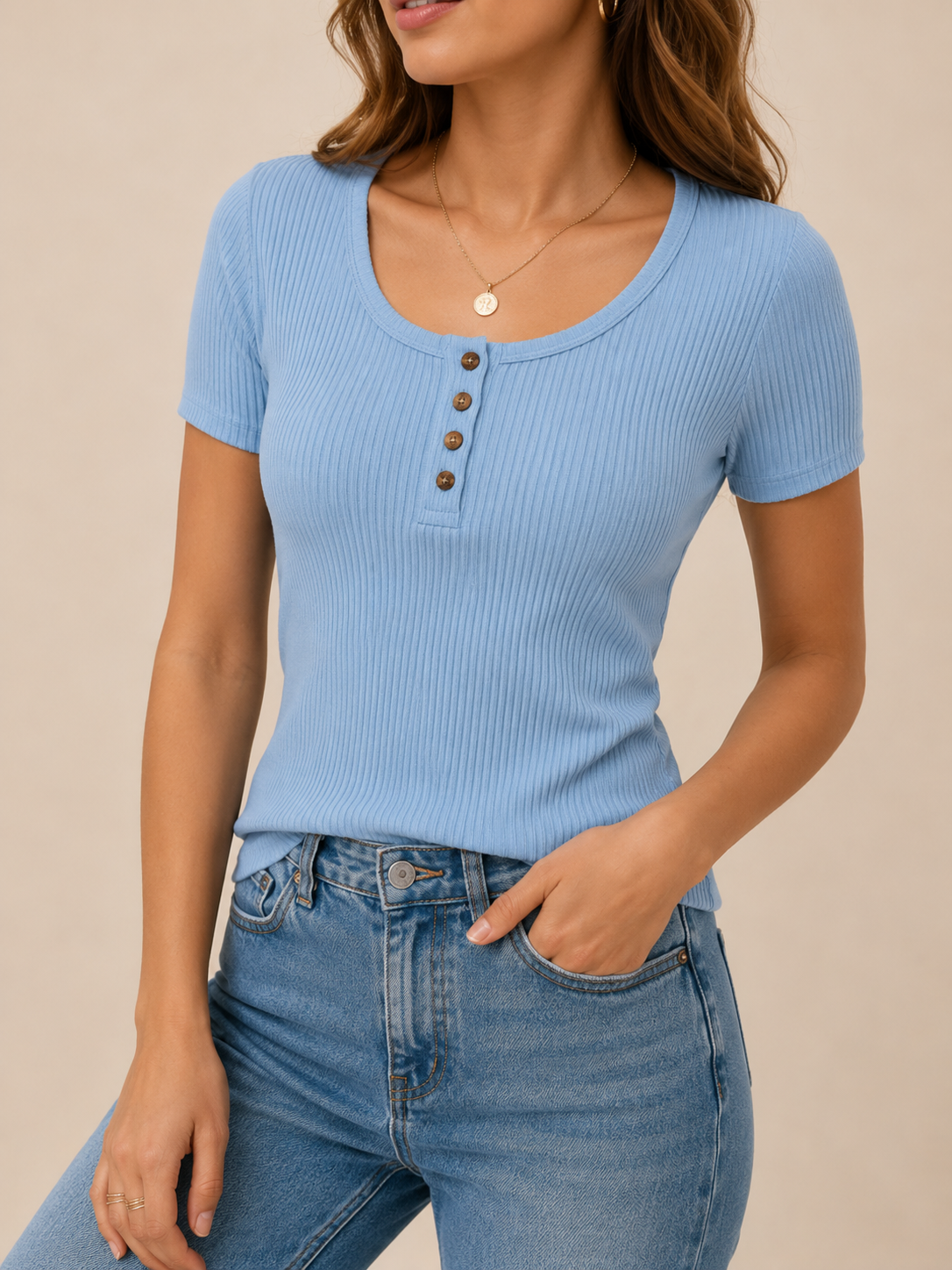 Elowen | Women's Classic Henley Shirt