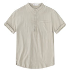 Caden - Men's Casual Henley Shirt with Chest Pocket