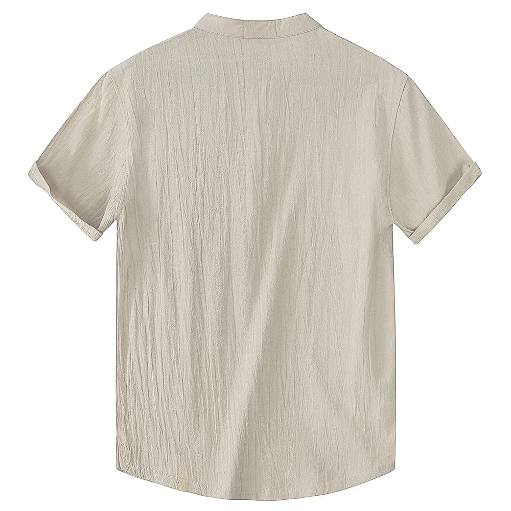 Caden - Men's Casual Henley Shirt with Chest Pocket