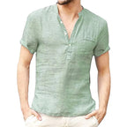 Caden - Men's Casual Henley Shirt with Chest Pocket