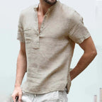 Caden - Men's Casual Henley Shirt with Chest Pocket