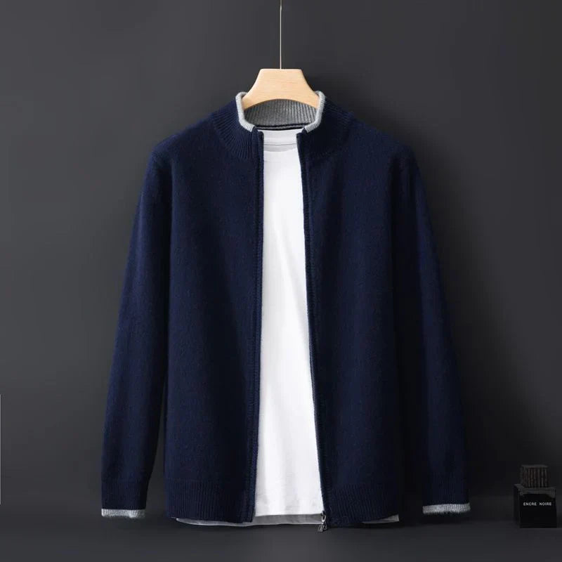 Caden - Men's Soft Knit Zip-Up Sweater