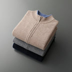Caden - Men's Soft Knit Zip-Up Sweater