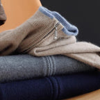Caden - Men's Soft Knit Zip-Up Sweater