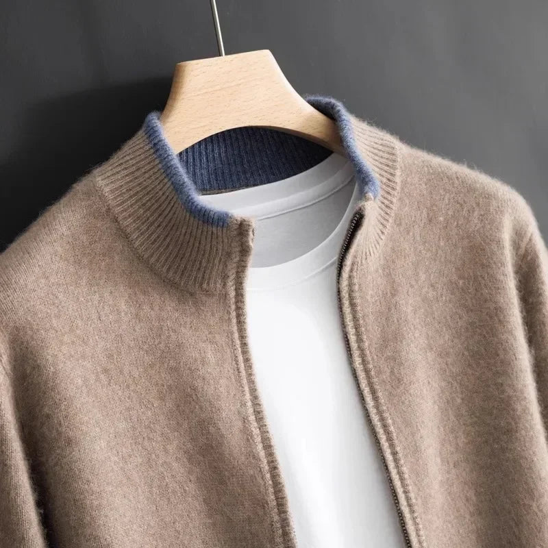 Caden - Men's Soft Knit Zip-Up Sweater
