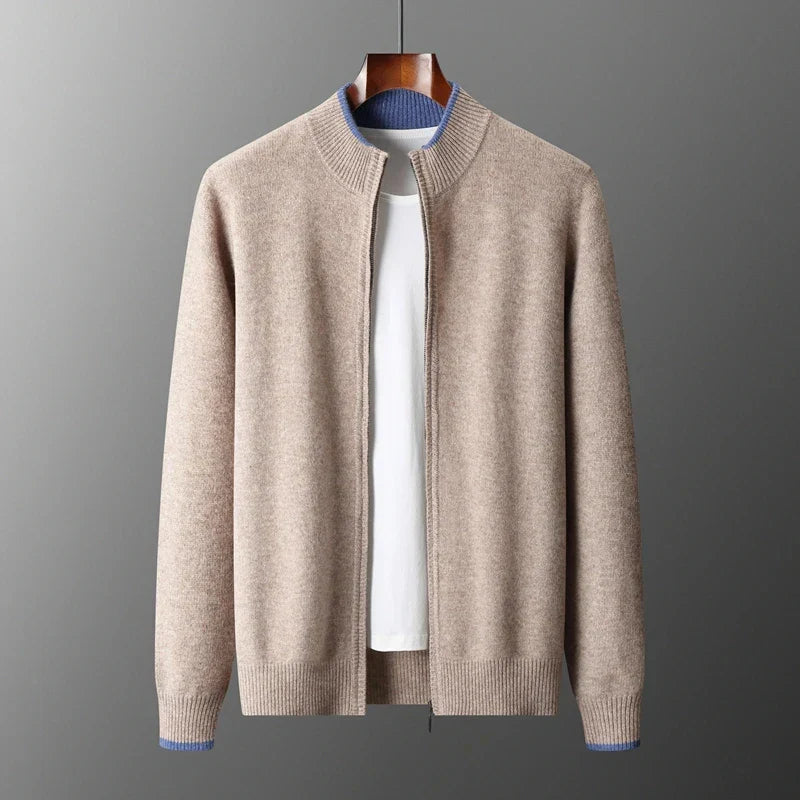 Caden - Men's Soft Knit Zip-Up Sweater