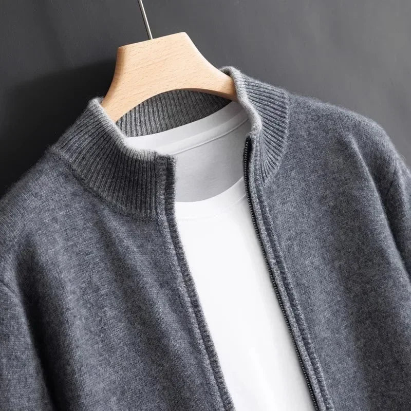 Caden - Men's Soft Knit Zip-Up Sweater