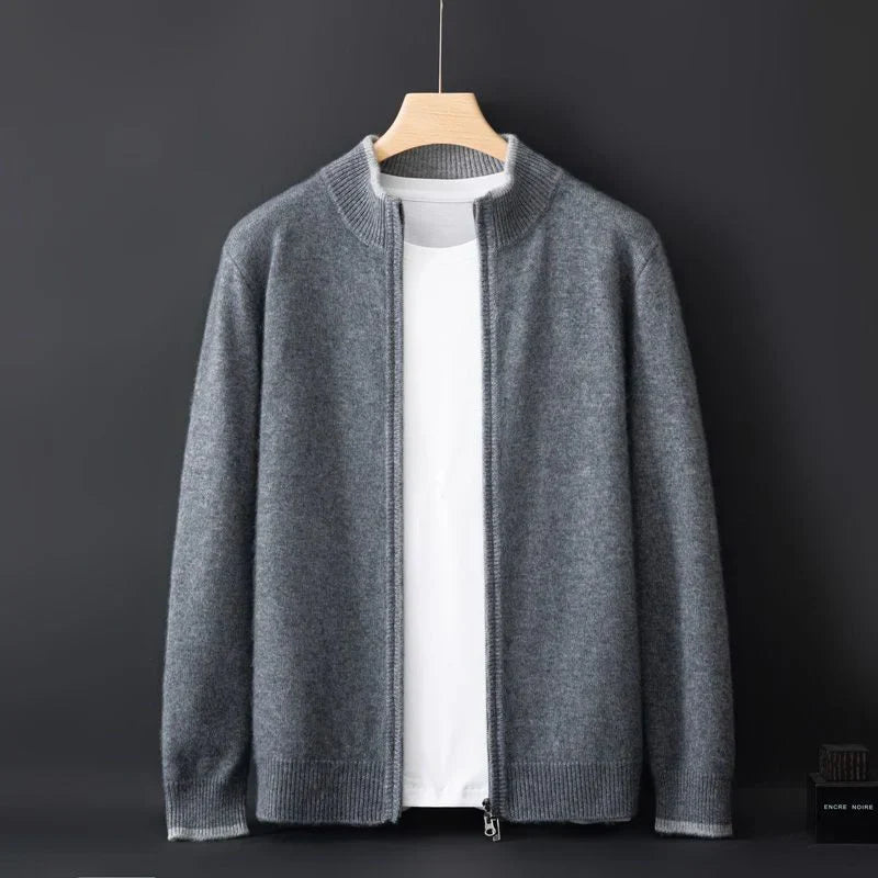 Caden - Men's Soft Knit Zip-Up Sweater