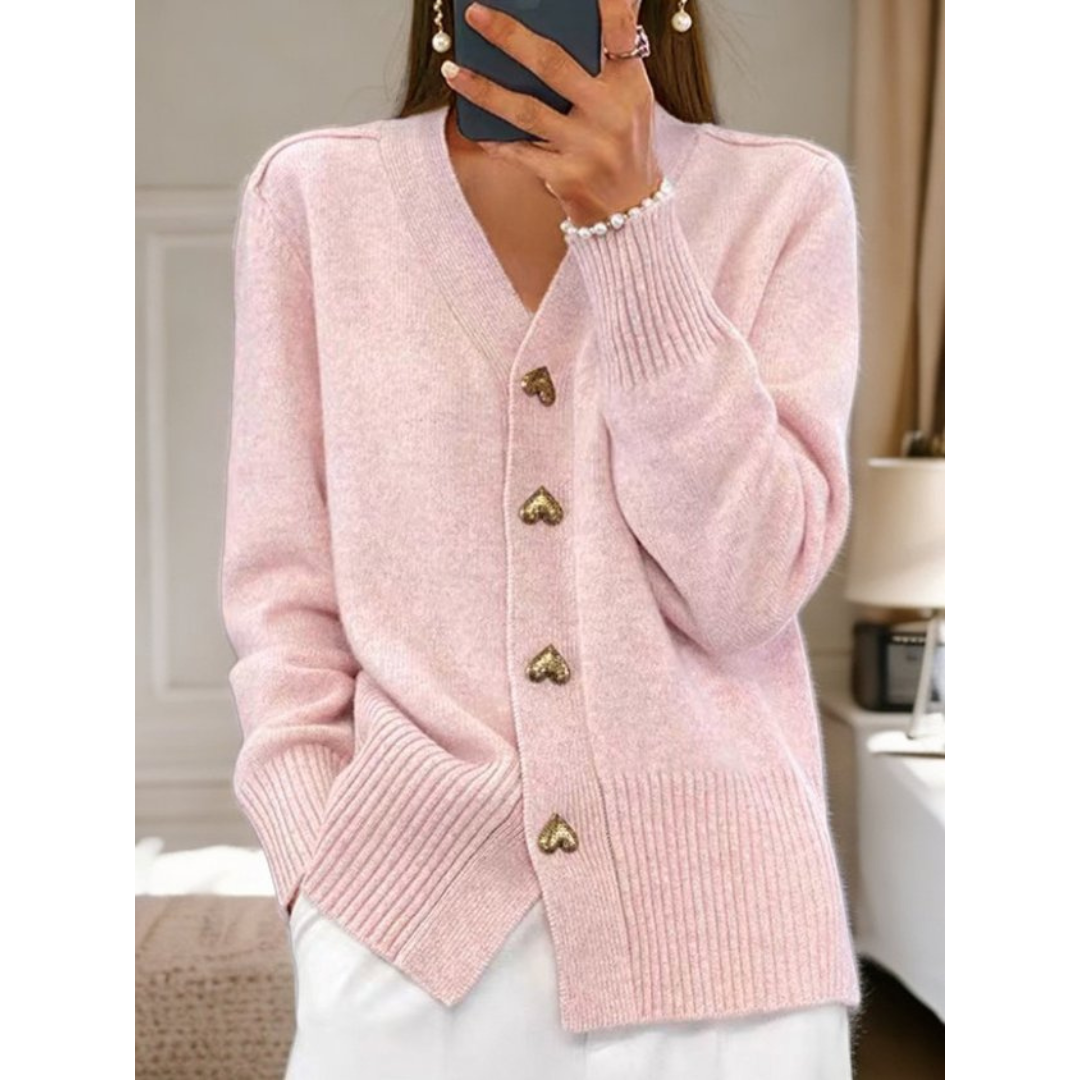 Calla | Women's Comfort Cardigan with Heart Buttons