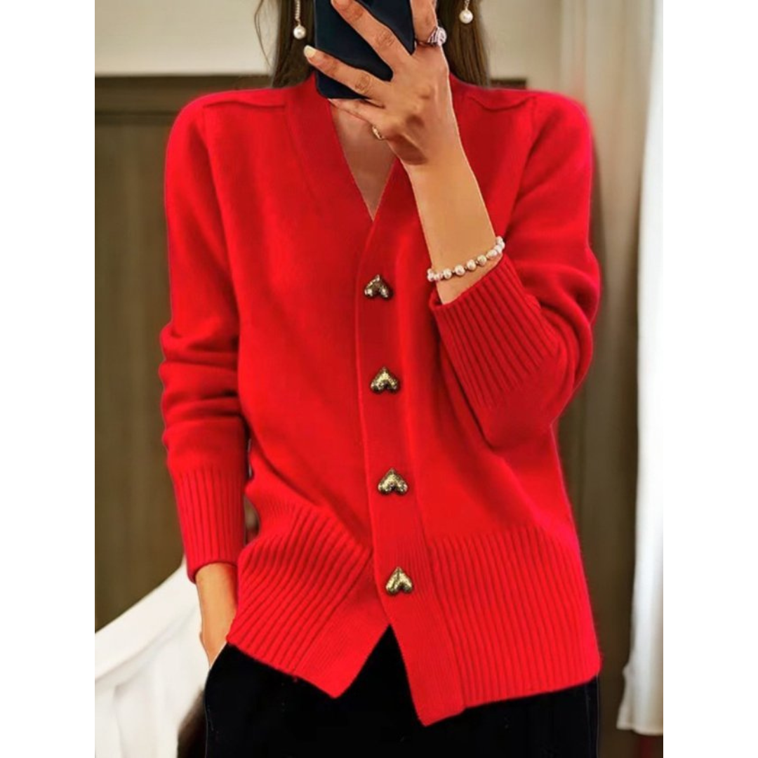 Calla | Women's Comfort Cardigan with Heart Buttons