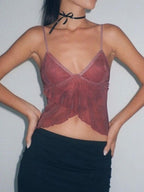 Calla | Women's Sheer Ruffle Corset Top