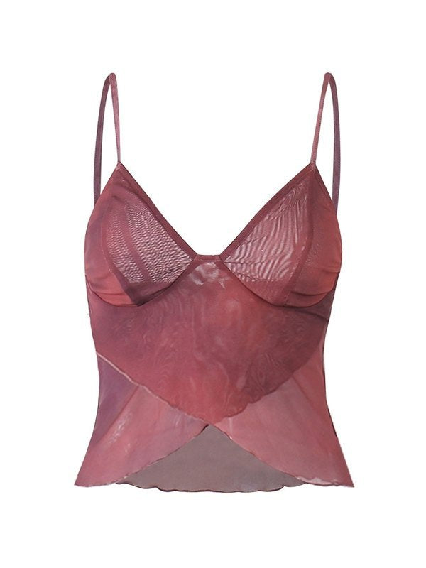 Calla | Women's Sheer Ruffle Corset Top