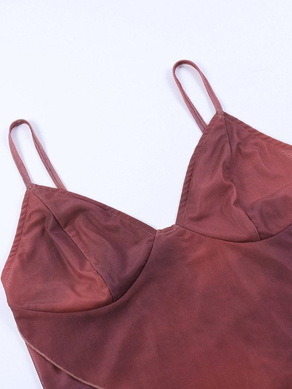 Calla | Women's Sheer Ruffle Corset Top