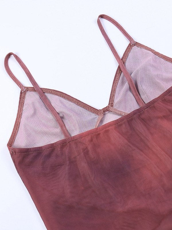 Calla | Women's Sheer Ruffle Corset Top