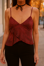 Calla | Women's Sheer Ruffle Corset Top