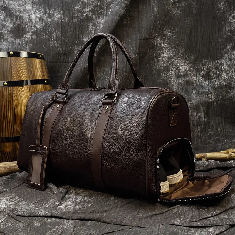 Callum - Men's Classic Faux Leather Duffle Bag