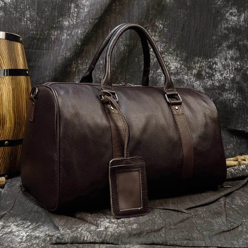 Callum - Men's Classic Faux Leather Duffle Bag