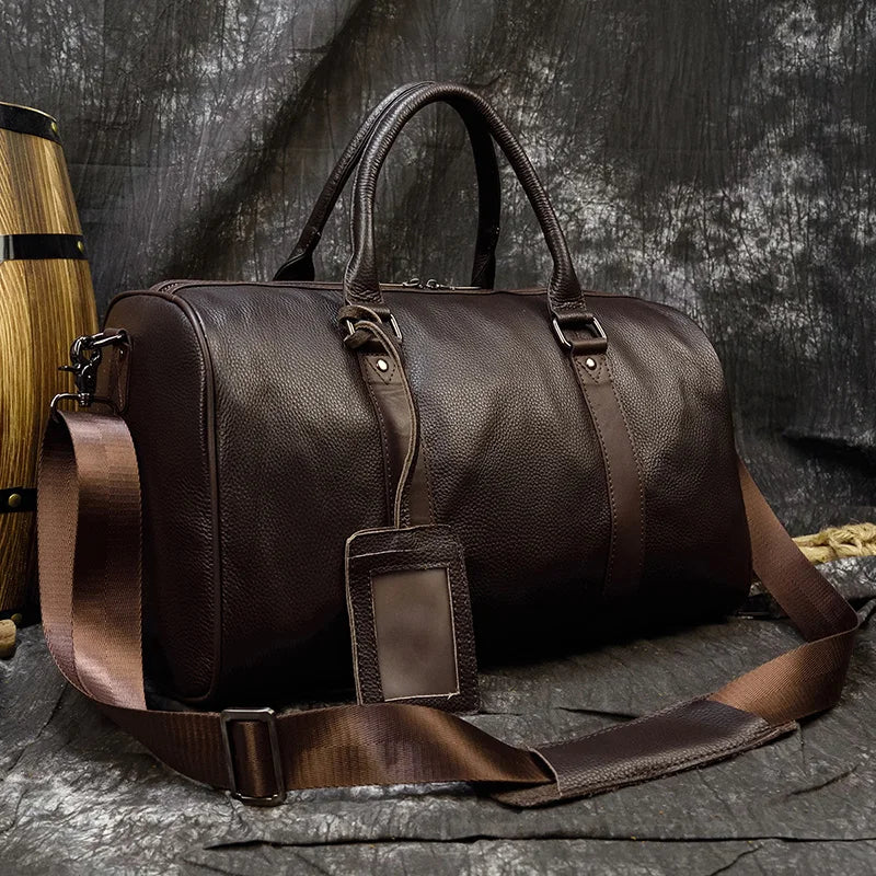 Callum - Men's Classic Faux Leather Duffle Bag
