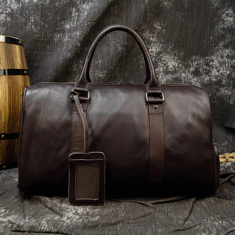 Callum - Men's Classic Faux Leather Duffle Bag