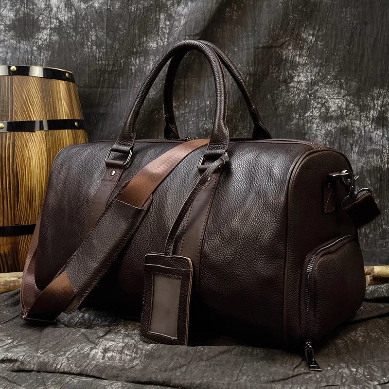 Callum - Men's Classic Faux Leather Duffle Bag