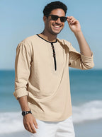 Callum - Men's Relaxed Fit Henley Shirt