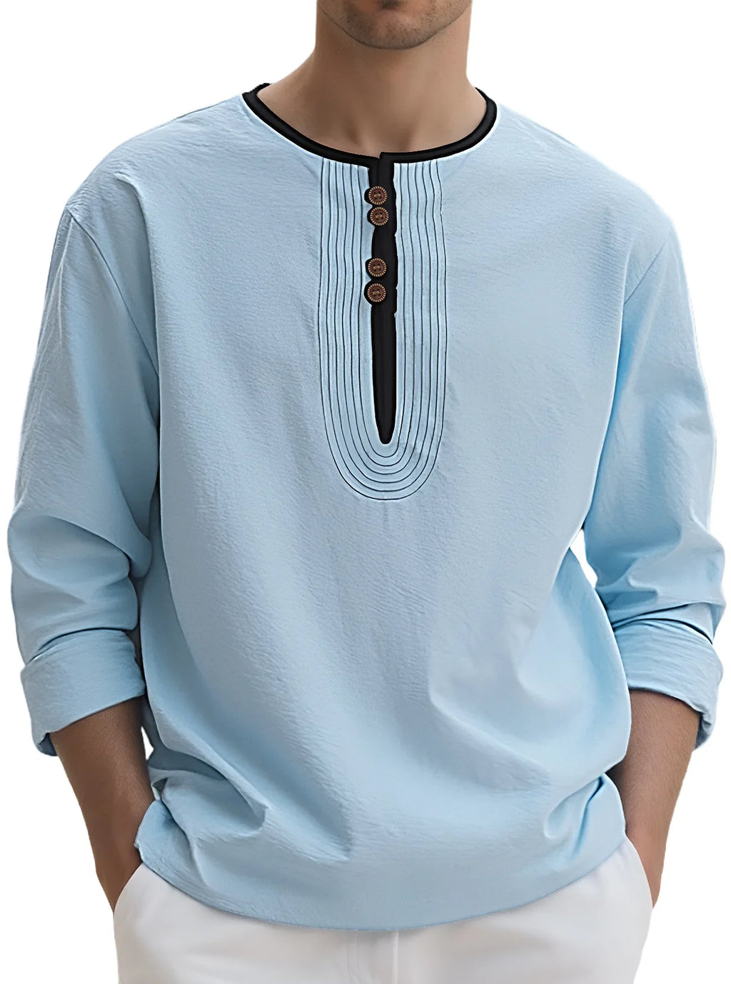 Callum - Men's Relaxed Fit Henley Shirt