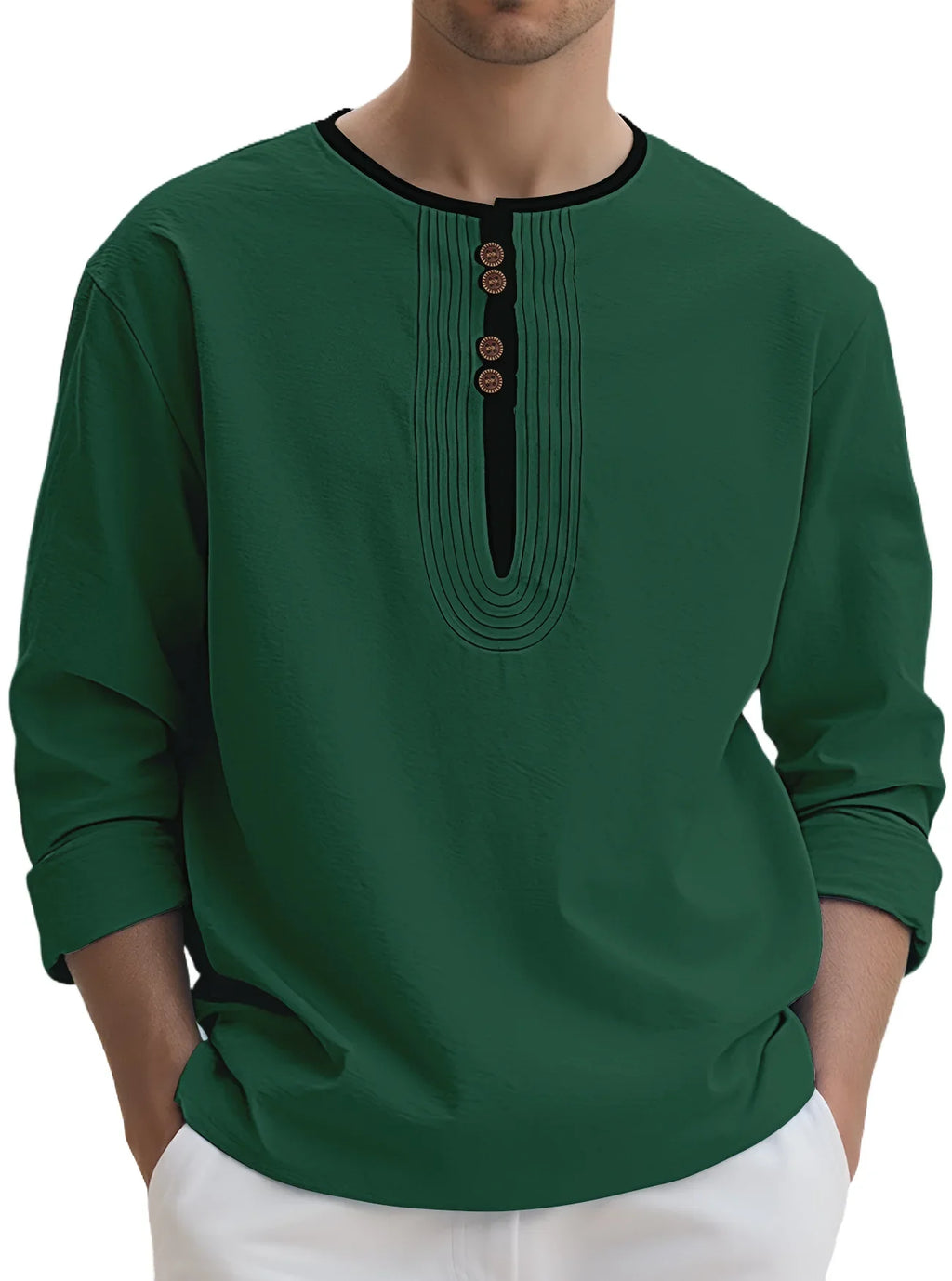 Callum - Men's Relaxed Fit Henley Shirt