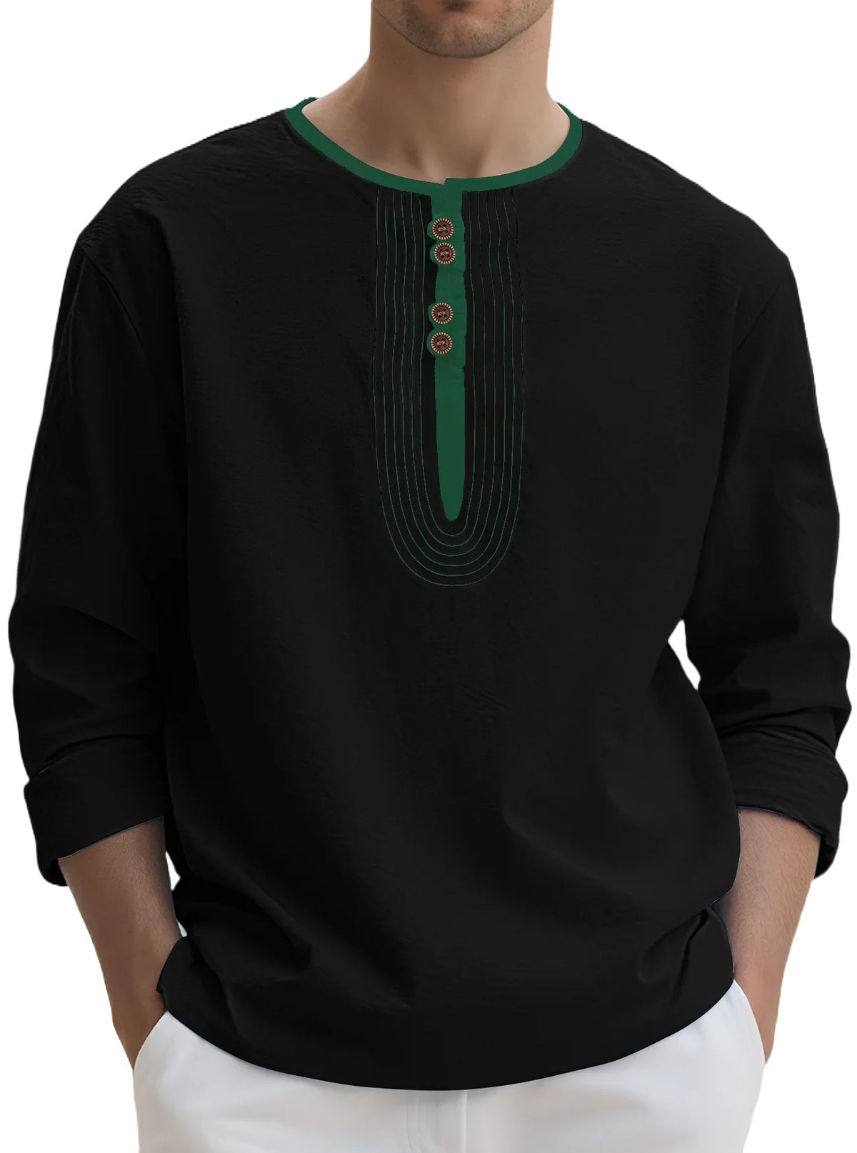Callum - Men's Relaxed Fit Henley Shirt