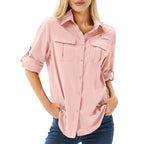 Callum | Women's Lightweight Roll-Up Sleeve Blouse