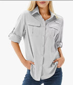 Callum | Women's Lightweight Roll-Up Sleeve Blouse
