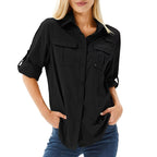 Callum | Women's Lightweight Roll-Up Sleeve Blouse