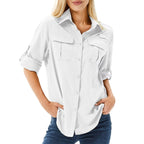 Callum | Women's Lightweight Roll-Up Sleeve Blouse