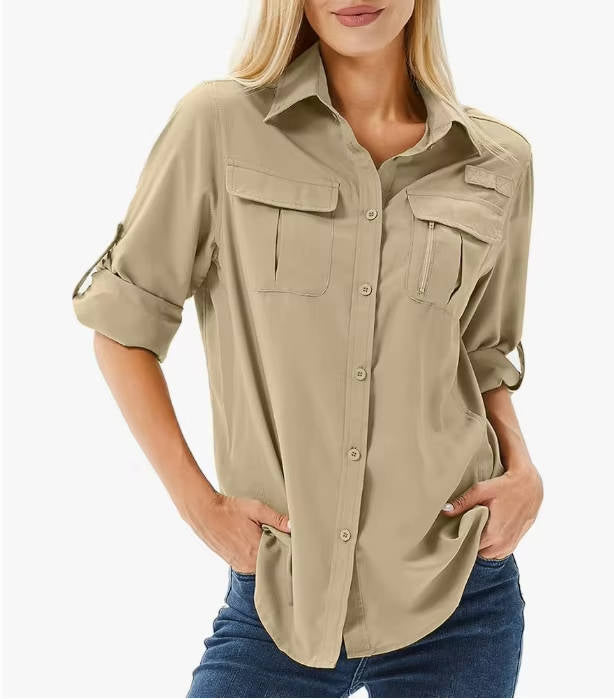 Callum | Women's Lightweight Roll-Up Sleeve Blouse