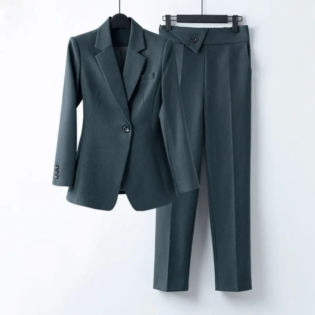 Camille | Women's Classic Blazer Set with Tailored Trousers