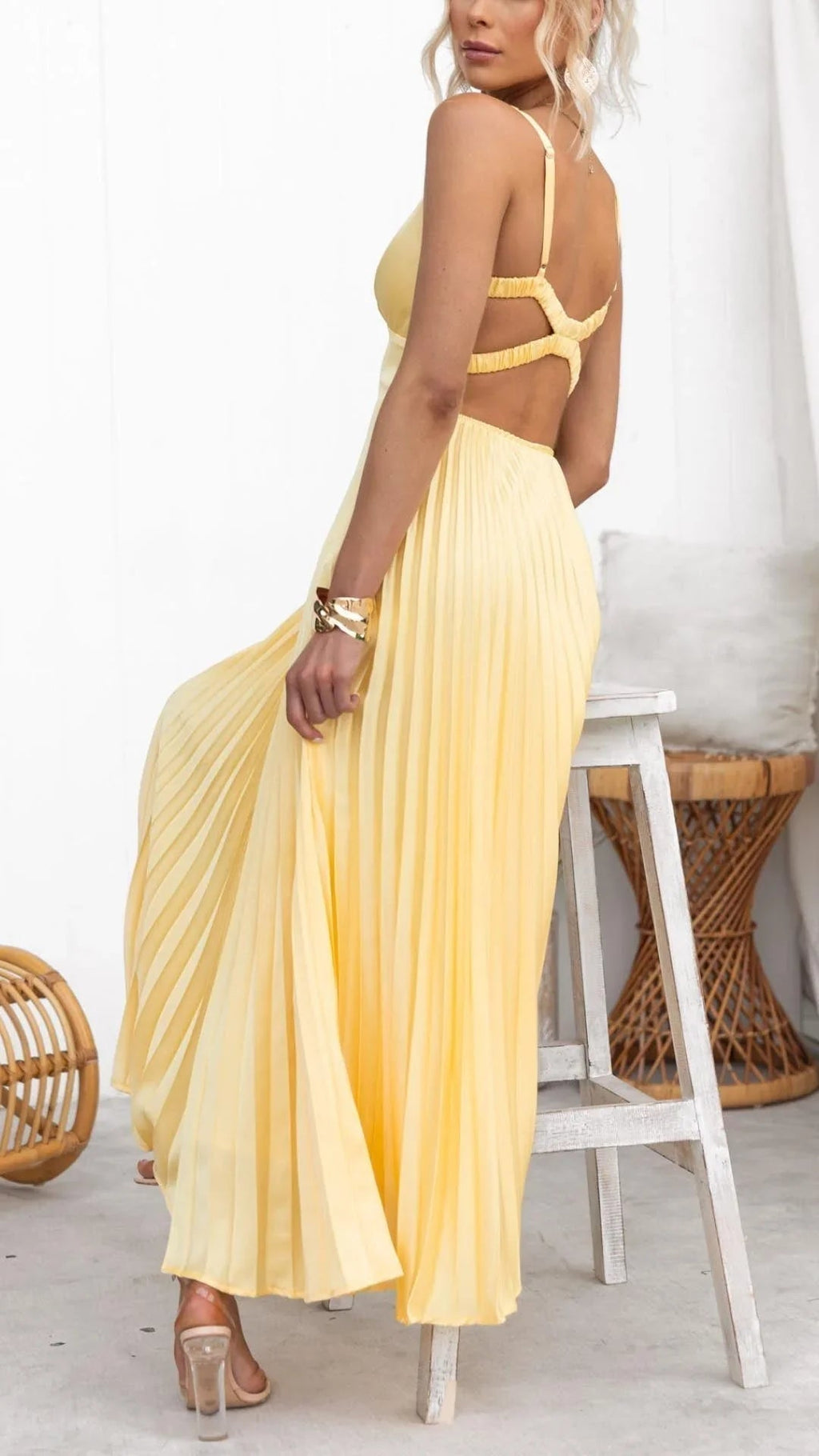 Maren | Women's Elegant Pleated Maxi Sundress
