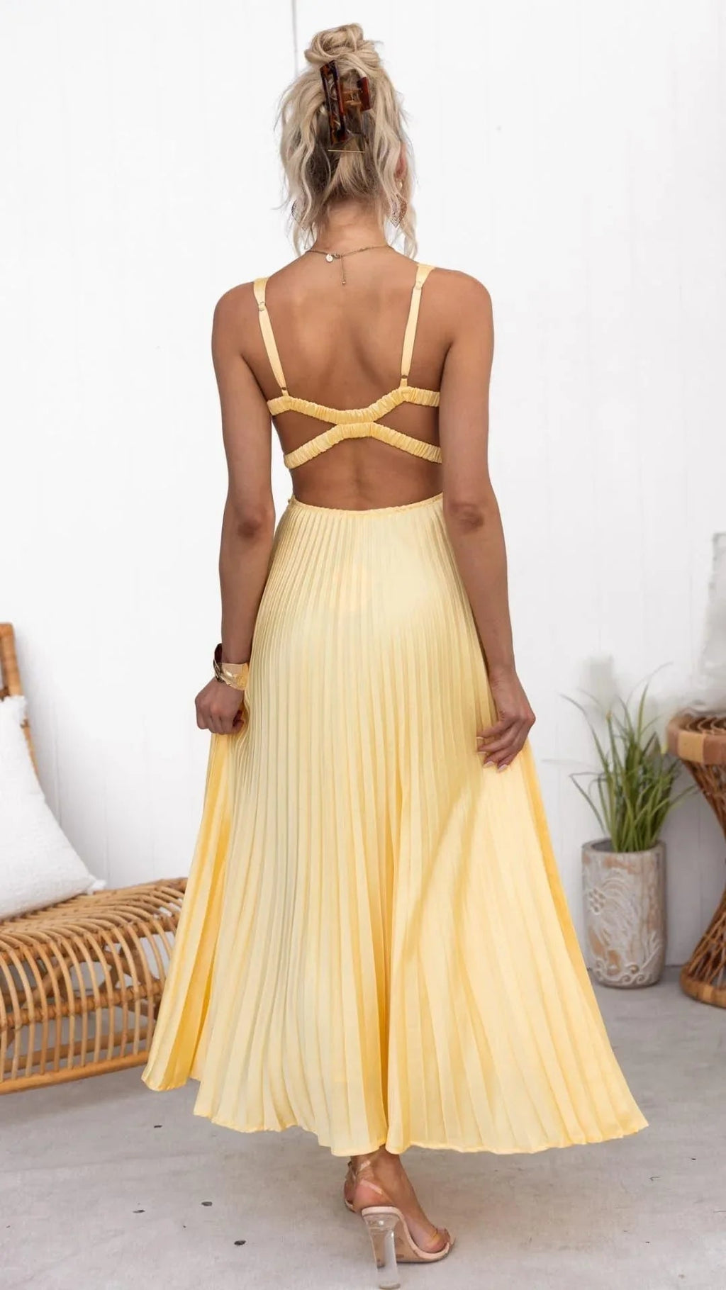 Maren | Women's Elegant Pleated Maxi Sundress