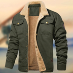 Idris | Men's Sherpa-Lined Collar Jacket with Chest Pockets