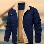 Idris | Men's Sherpa-Lined Collar Jacket with Chest Pockets