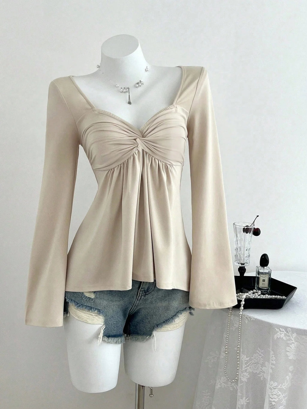 Celeste | Women's Elegant Long Sleeve Going Out Top