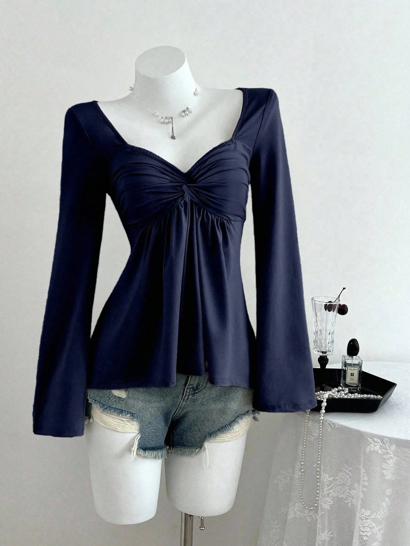Celeste | Women's Elegant Long Sleeve Going Out Top