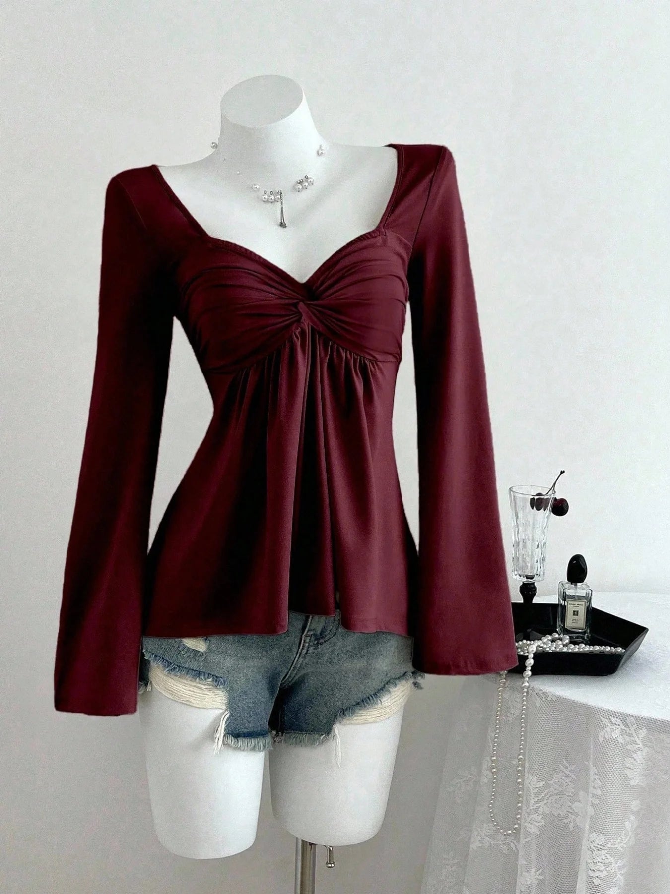 Celeste | Women's Elegant Long Sleeve Going Out Top