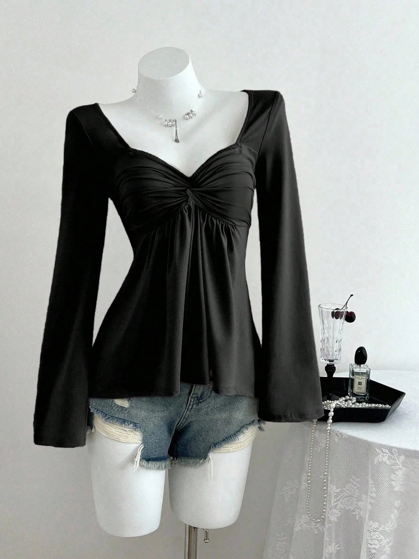 Celeste | Women's Elegant Long Sleeve Going Out Top