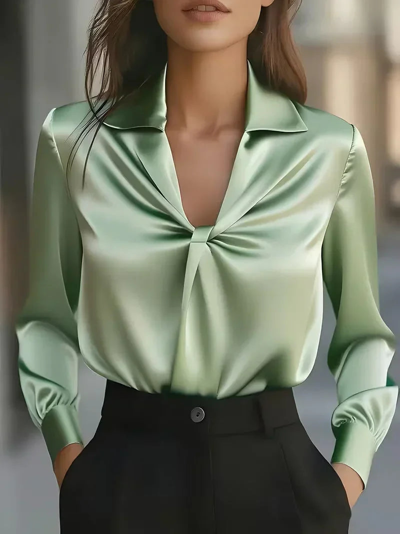 Celeste | Women's Elegant Satin Blouse