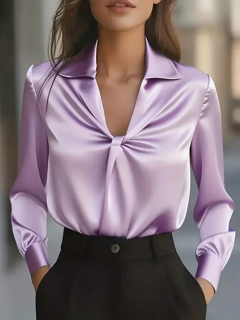 Celeste | Women's Elegant Satin Blouse