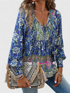 Celeste | Women's Floral Boho Tunic Blouse