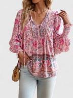 Celeste | Women's Floral Boho Tunic Blouse