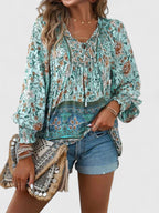 Celeste | Women's Floral Boho Tunic Blouse
