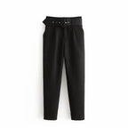 Celeste - Women's High-Waist Belted Pants